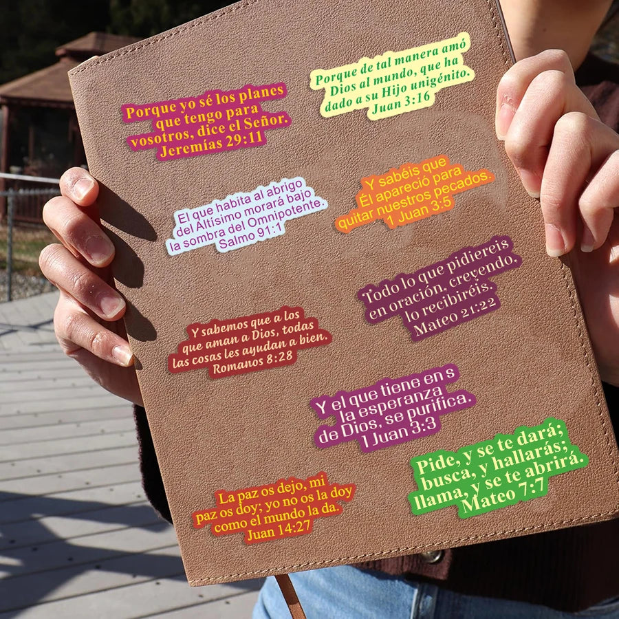 200 Pcs Versos de la Biblia En Espanol Stickers – Inspirados en textos de la biblia Catolica