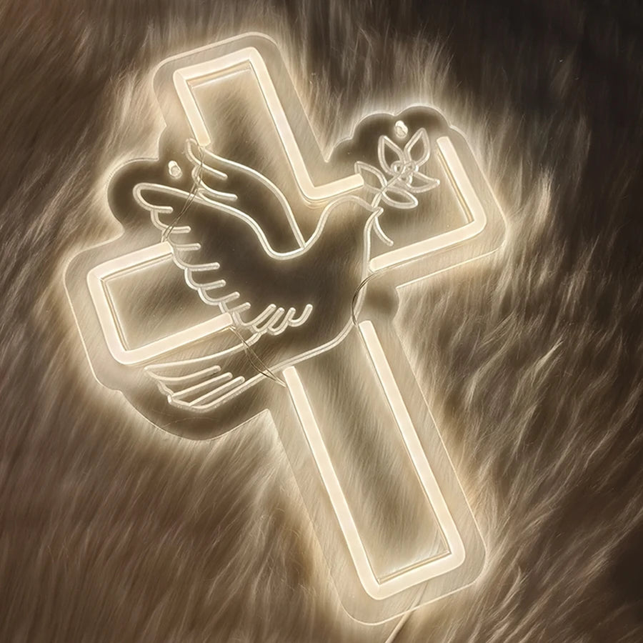 Cruz Católica de LED Neon