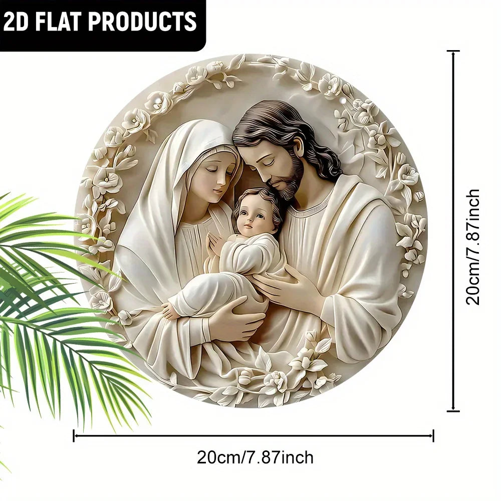 1 pieza Clásica de Madera de la Escena de la Natividad La familia Sagrada Jesus María y Jose 7.87 pulgadas/20cm