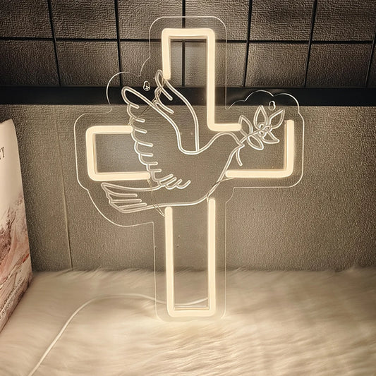 Cruz Católica de LED Neon