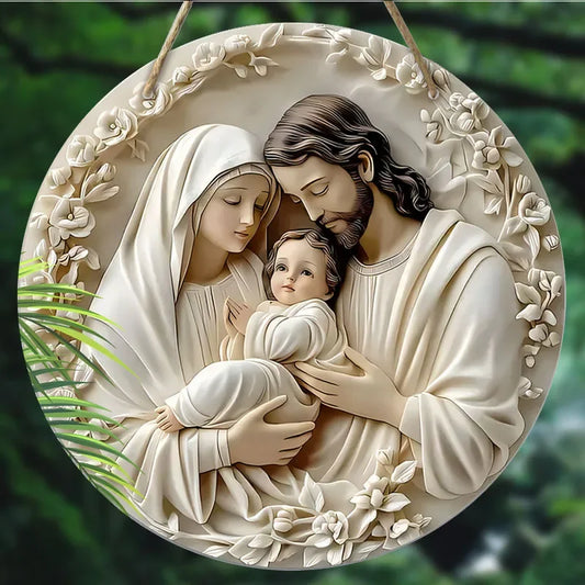 1 pieza Clásica de Madera de la Escena de la Natividad La familia Sagrada Jesus María y Jose 7.87 pulgadas/20cm