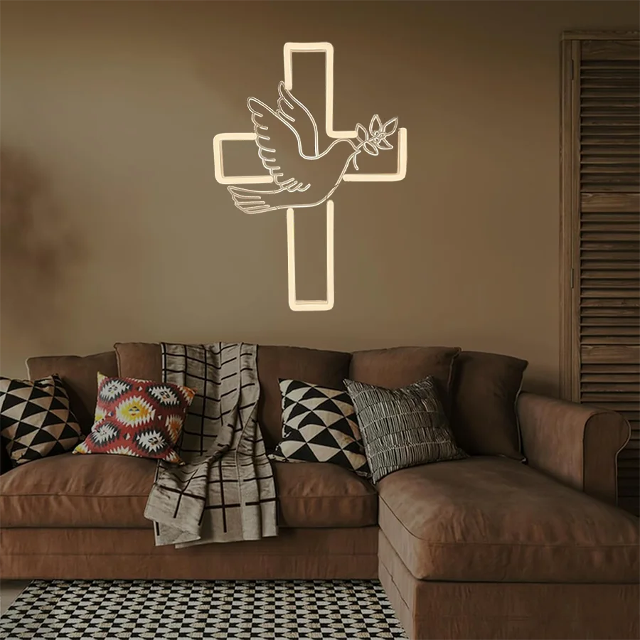 Cruz Católica de LED Neon